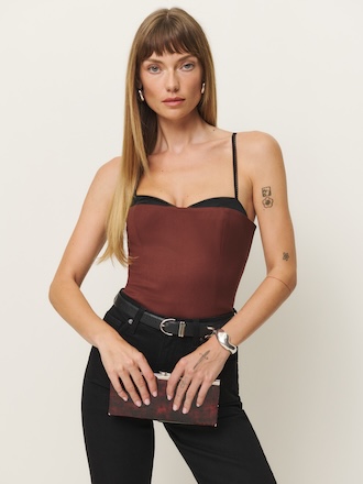 Bershka - Ensemble crop top et jupe à motif floral - Noir